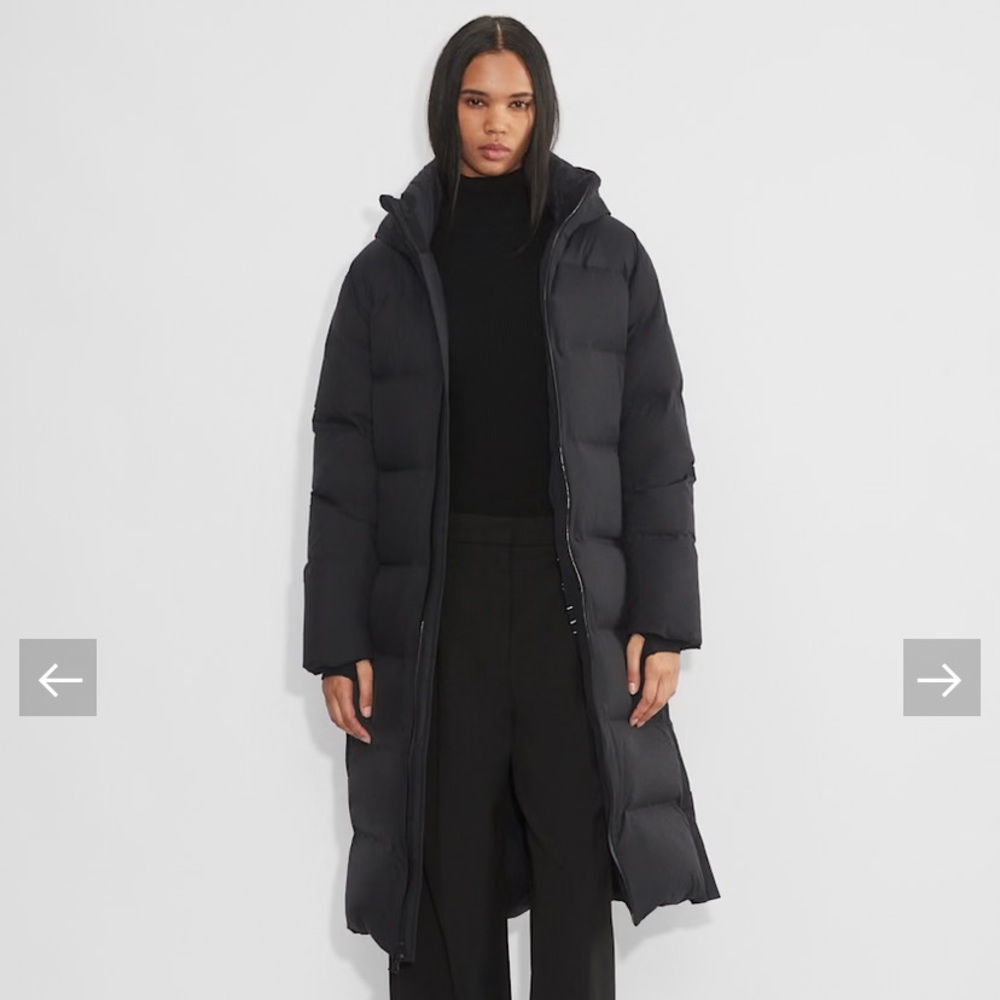 Aritzia Super Puff ( Navy)Waterproof Long Jacket